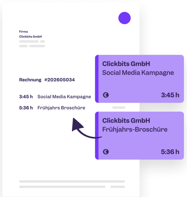 Clockodo Zeiten exportieren für Rechnungsstellung