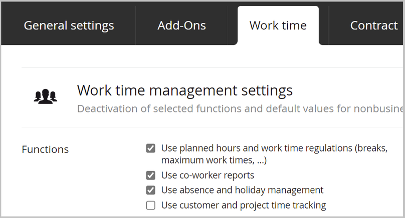 Deactivation of customer and project time tracking