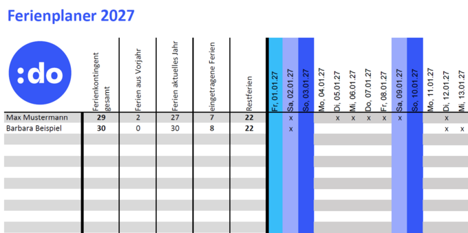 Ferienplaner 2027