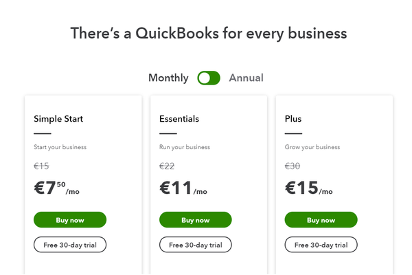 QuickBooks Pricing