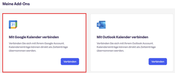 Clockodo mit dem Google Kalender verbinden