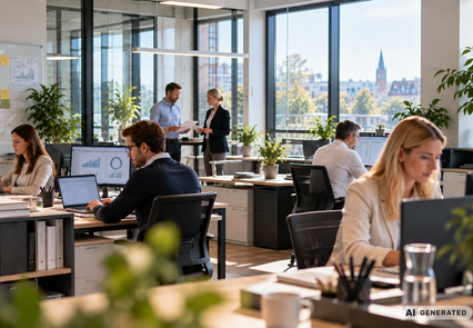 Berater arbeiten im Büro