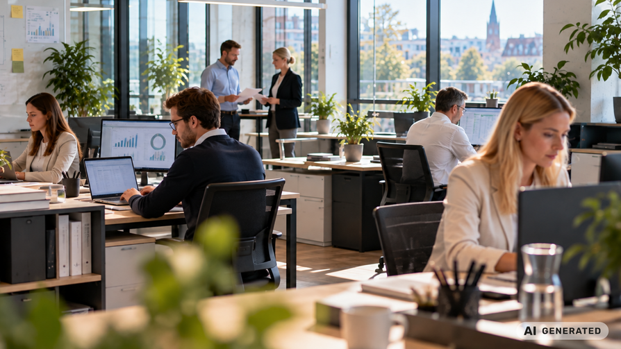 Berater arbeiten im Büro