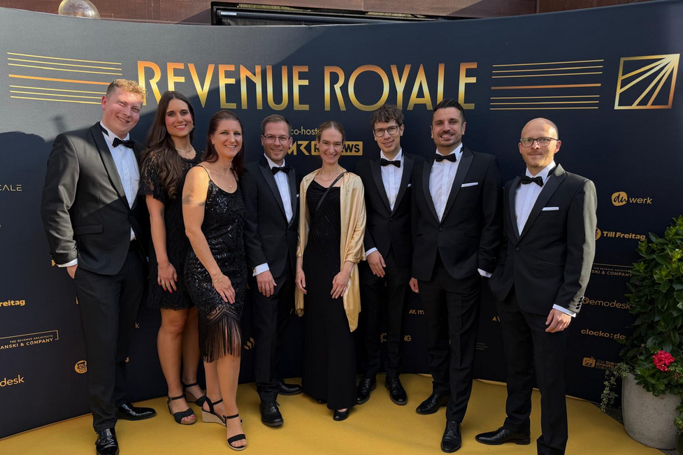 Ein Teil des Clockodo-Teams in Berlin beim Royal Revenue Event