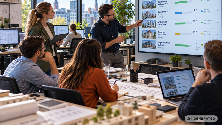 Architekten bei einer Besprechung 