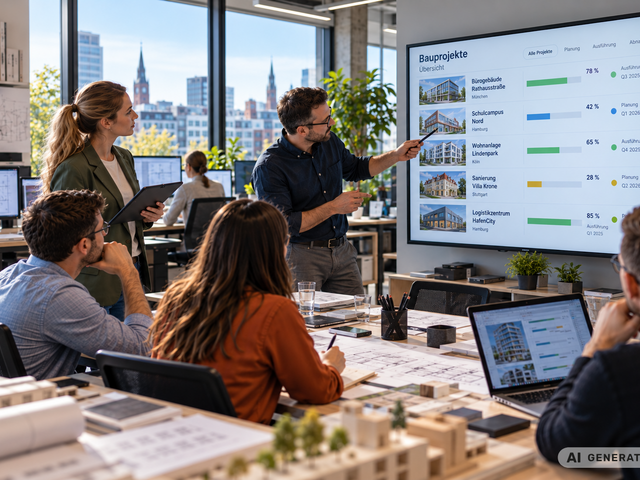 Architekten bei einer Besprechung 