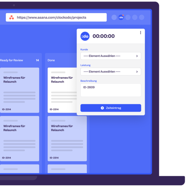 Zeiterfassung im Ticketsystem Browser-Erweiterung Clockodo