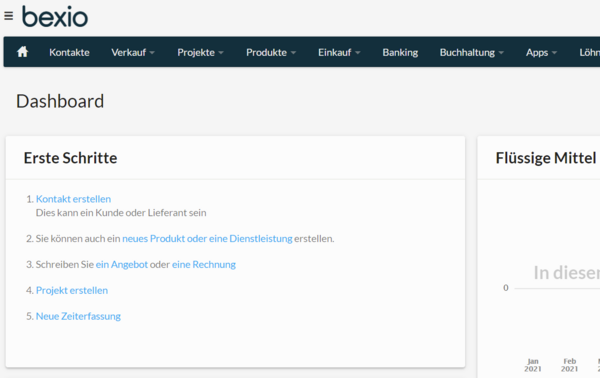 bexio Dashboard