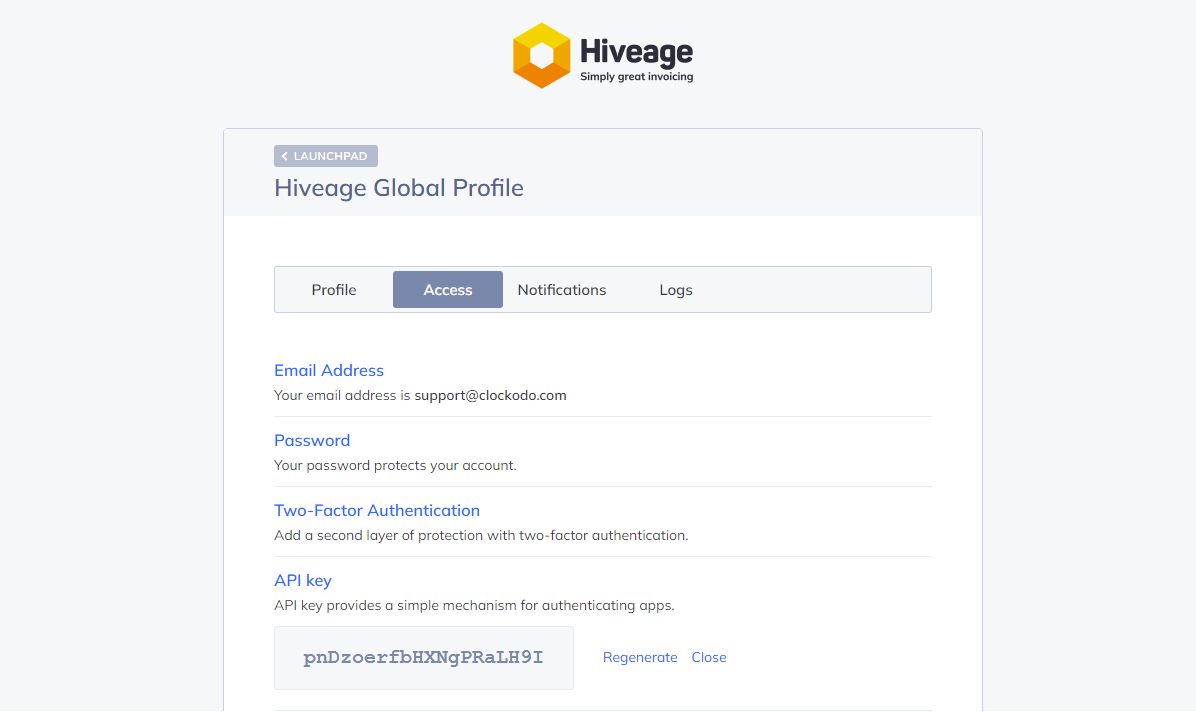 Hiveage API